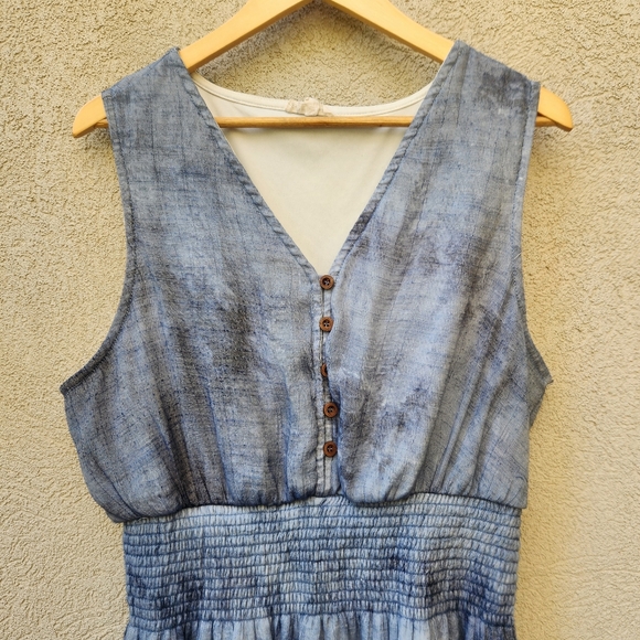 KINGS ROAD Women's Dress Size 3X Blue Lined Tiered Vintage Cottagecore Comfort - Picture 2 of 14